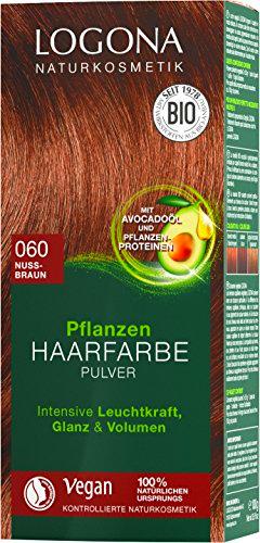 LOGONA Naturkosmetik - Tinte para el cabello en polvo 060 de color marrón nueces