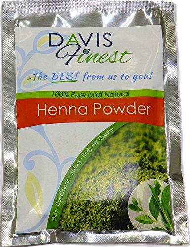 Davis Finest Henna Hair Colour Dye Powder Triple Sifted Body Art Quality 200g