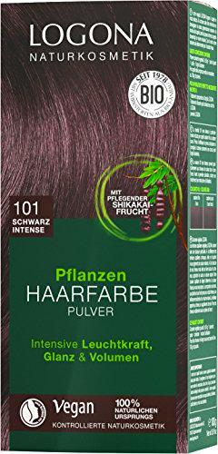 LOGONA Naturkosmetik Tinte para el cabello vegetal en polvo 101 negro intenso