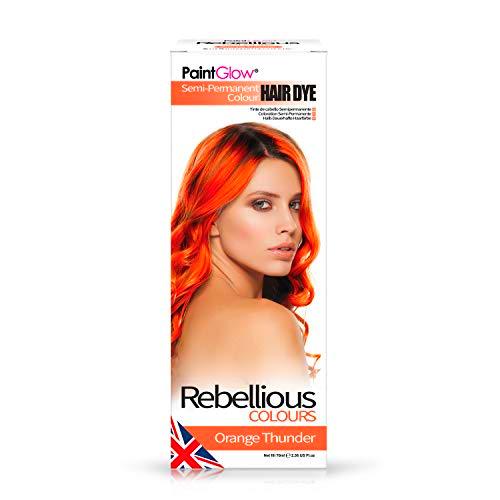 Paintglow - Rebellious Colours - Tinte de Pelo Semi-Permanente Color Naranja Trueno
