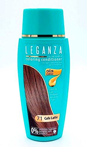 Leganza, 7 aceites naturales, bálsamo para el pelo de color cafe con leche 71