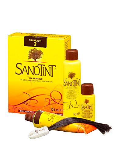 SANOTINT® Tinte de pelo n.º 02 marrón oscuro (125 ml).