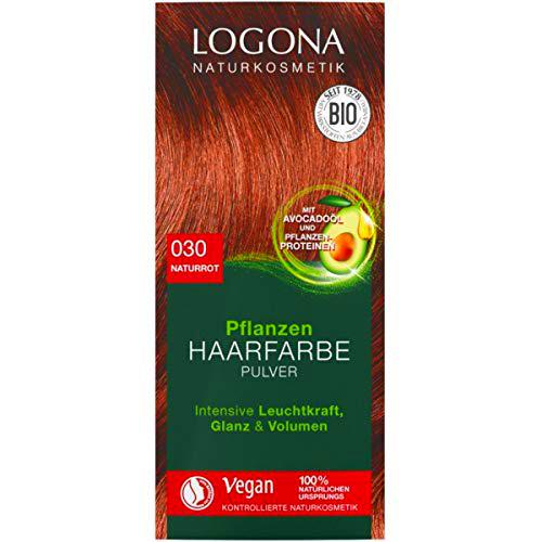LOGONA Naturkosmetik Tinte vegetal para el cabello en polvo 030 rojo natural
