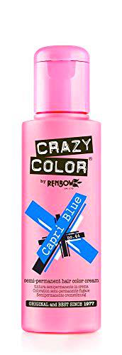 4 x Crazy Colour Semi Permanent Hair Dyes 100ml (Capri Blue)
