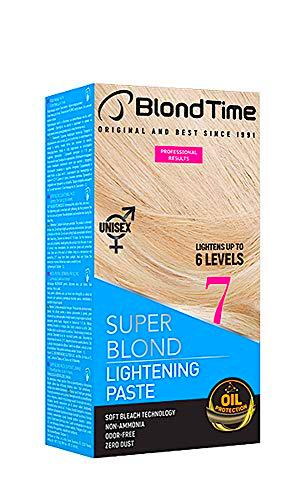 Blond Time Pasta Decolorante aclara hasta 6 tonos Sin Amoniaco Sin Polvo Sin Olor 120 ml