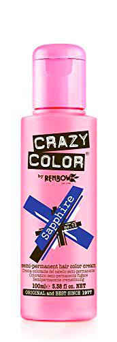 Crazy Color, Coloración Semipermanente 100 ml, Azul Zafiro (002288)