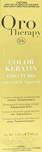 Fanola - Oro Therapy Color Keratin Puro, crema colorante permanente 100mL 10.1 Biondo platino cenere