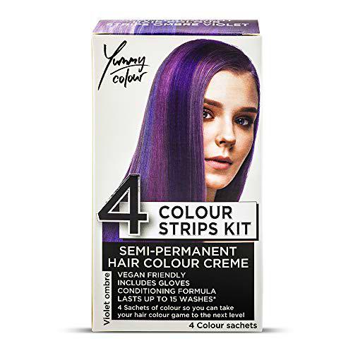 Stargazer Yummy Colour - Juego de 4 tiras de tinte para el cabello semipermanentes