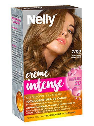 Nelly Set Tinte 7/00 Rubio Medio - Coloración permanente, 50 ml
