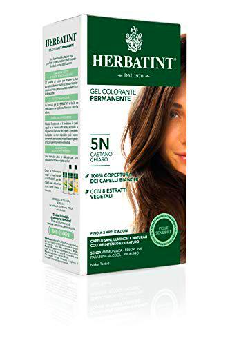 Herbatinti 5N - LIGHT CHESTNUT- Tinte permanente, color castaño claro, 150 ml