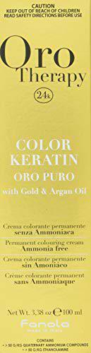 Fanola - Oro Therapy Color Keratin Puro, crema colorante permanente 100mL 9.1 Lichtblond Asch