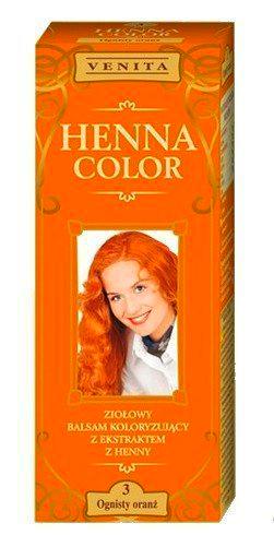 Henna Color 3 Llameante Naranja Bálsamo Capilar Tinte Para Cabello Efecto De Color Tinte De Pelo Natural Gallina Eco