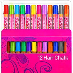 Maydear - Bolígrafos de tiza para el cabello, 12 colores