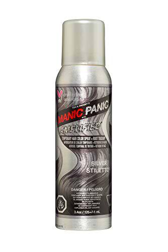 Manic Panic - Silver Stiletto Colour Spray Uk Vegan Cruelty Free Temporary Silver Hair Colour 100ml