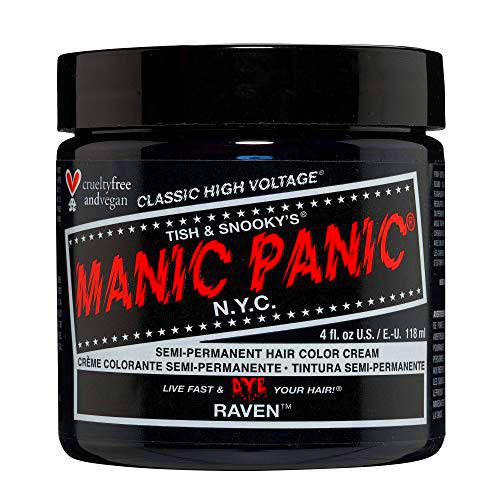 Manic Panic - Raven Classic Creme Vegan Cruelty Free Black Semi Permanent Hair Dye 118ml