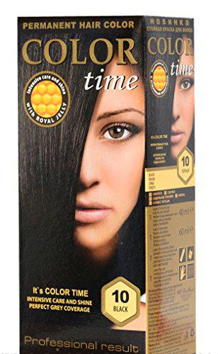 Tinte Permanente para el cabello con Jalea Real color 10 Negro
