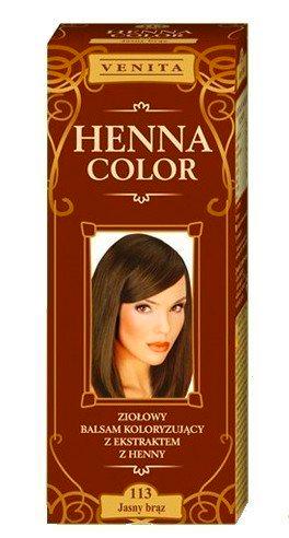 Henna Color 113 Ligero Braun Bálsamo Capilar Tinte Para Cabello Efecto De Color Tinte De Pelo Natural Gallina Eco