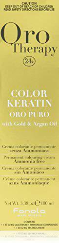 Fanola - Oro Therapy Color Keratin Puro, crema colorante permanente 100 ml 6 Dunkelblond