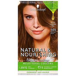 Schwarzkopf Natural &amp; Nutritivo 565 Tinte para el cabello permanente marrón dorado oscuro vegano