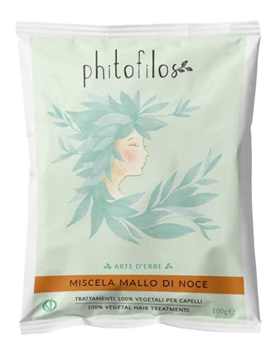 PHITOFILOS - Mezcla de Cáscara de Nuez - Tratamiento 100% Vegetal por un Pelo con Tonos Marrones