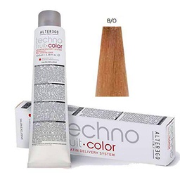 AlterEgo - Tinte Techno Fruit Color, 8/0 rubio claro, 100 ml