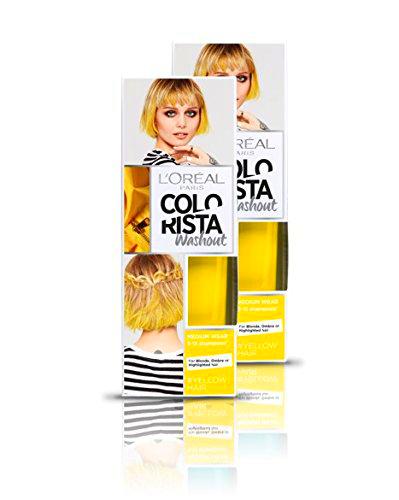 L 'Oréal Paris colorista Washout Coloración temporal media duración Cabello amarillo - Lote de 2