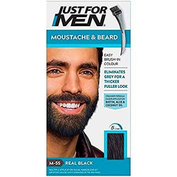 Just for Men Solo per gli uomini di colore del gel di baffi e barba M-55 nera reale 1 Pezzo (Confezione da 4)