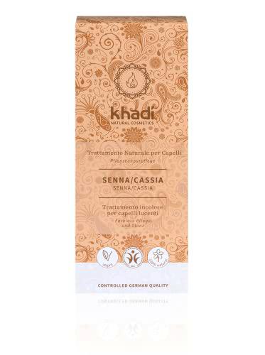khadi SENNA CASSIA tinte vegetal, Henna neutra para cuidados intensivos incoloros que aportan brillo