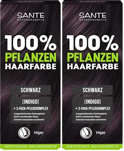 SANTE Naturkosmetik Tinte para el pelo vegetal, negro