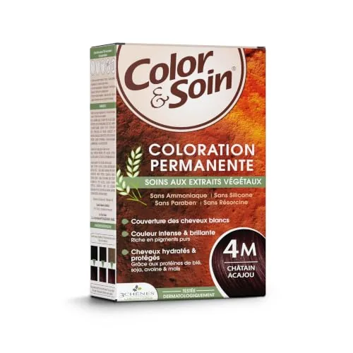 3 Chênes Color & Soin 4M Castaño Caoba - Tinte Pel