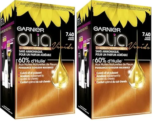 Garnier Coloration Permanente, Sans Ammoniaque, Aux Huiles Naturelles de Fleurs