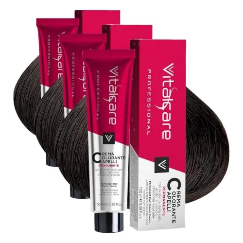 Vitalcare Crema colorante para cabello con proteínas de seda