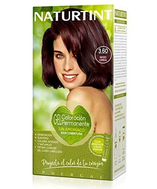 Naturtint Coloración 360 Negro Cereza, Tinte sin Amoniaco