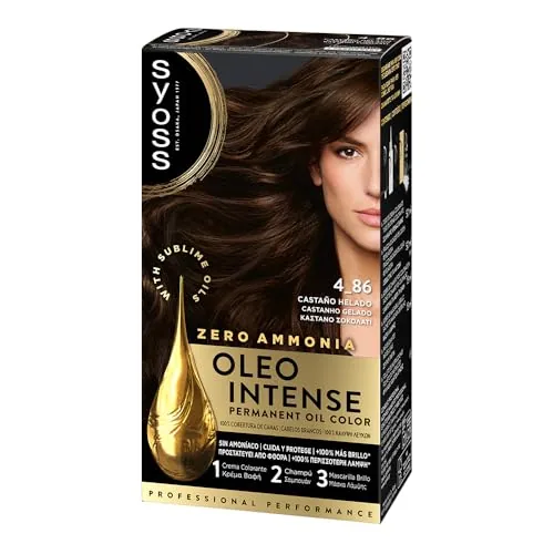Syoss Oleo Intense Tono 4.86 Castaño Helado, Tinte para Pelo Mujer