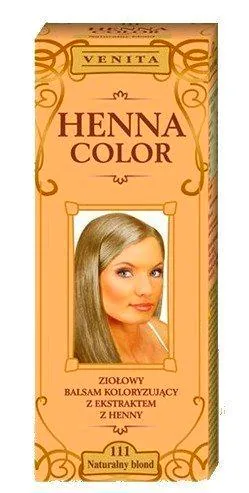 Henna Color 111 Natural Rubia Bálsamo Capilar Tinte Para Cabello Efecto De Color Tinte De Pelo Natural Gallina Eco