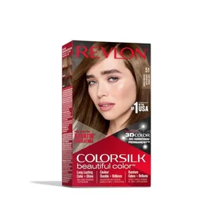 Revlon T/P S/A Colorsilk 51 Castaño Claro, 100 ml | Coloración permanente enriquecida con queratina
