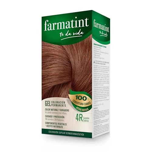 Farmatint Gel 4R Castaño Cobrizo, Tinte Vegetal Permanente