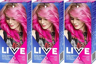 3 x Schwarzkopf Live in Color XXL Ultra Brights Shocking Pink no 93 by Schwarzkopf