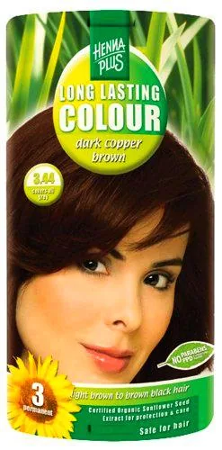 Hennaplus - Color de larga duración, cobre oscuro, color marrón 3,44