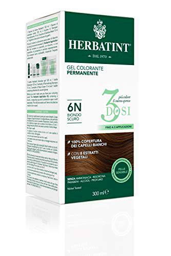 Herbatint Gel colorante permanente 3 dosis - 6N rubio oscuro 300 ml