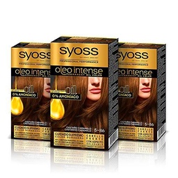 Syoss Oleo Intense Syoss Oleo Intense - Coloración Permanente Tono 5-86 Castaño Caramelo (Pack De 3) 3 Unidades 50 ml