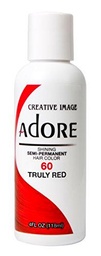 Adore Shining - Tinte de pelo semipermanente, 60 verdad rojo