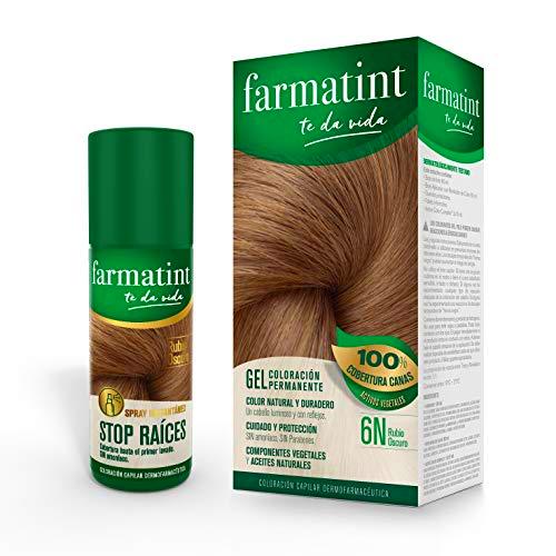 Pack Farmatint - Tinte 6N Rubio Oscuro + Stop Raíces Rubio Oscuro