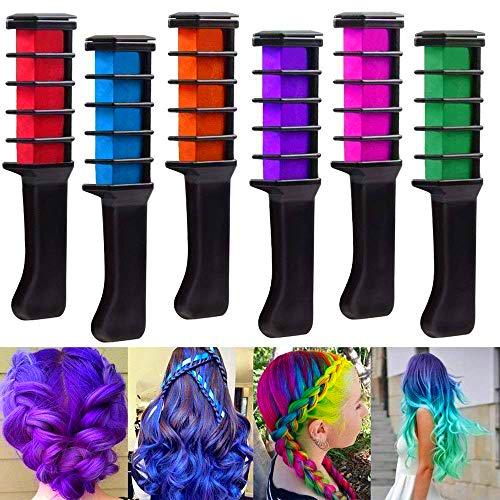 Tiza de 6 colores de cabello temporales no tóxicos