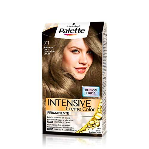 Palette Intense - Tono 7.1 Rubio Medio Ceniza - Coloración Permanente