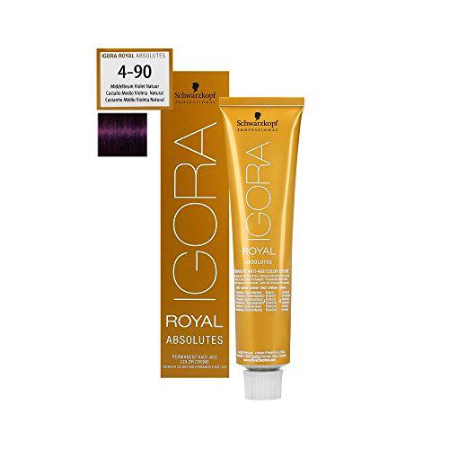 Schwarzkopf Igora Royal Coloración Permanente en Crema para el Cabello 4-90 Castaño Medio Violeta Naturale