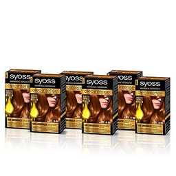 SYOSS, Coloración permanente - 6 unidades - Sin Amoníaco Tono 6.80 Rubio Caramelo