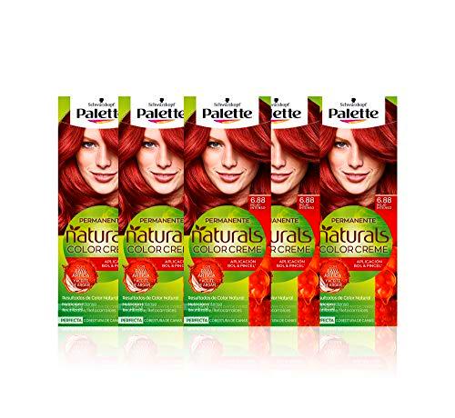 Schwarzkopf Palette Naturals - Coloración Permanente Tono 6.88 Rojo Intenso