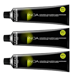 3 x L'Oreal Professionnel Inoa Coloración sin amoniaco N° 4 Castano 60 ml