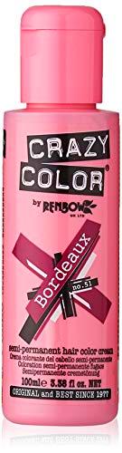 Crazy Color Bordeaux Nº 51 Crema Colorante del Cabello Semi-permanente